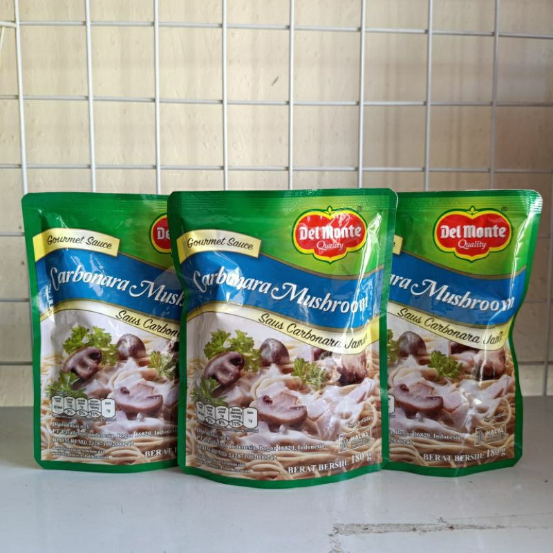 

Delmonte Carbonara mushroom / saus carbonara jamur 180gr