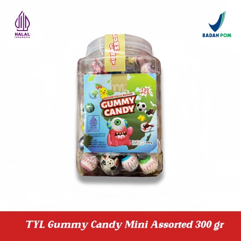 

Gummy Mini Candy Assorted Permen Lunak 300 gr isi 120 pcs