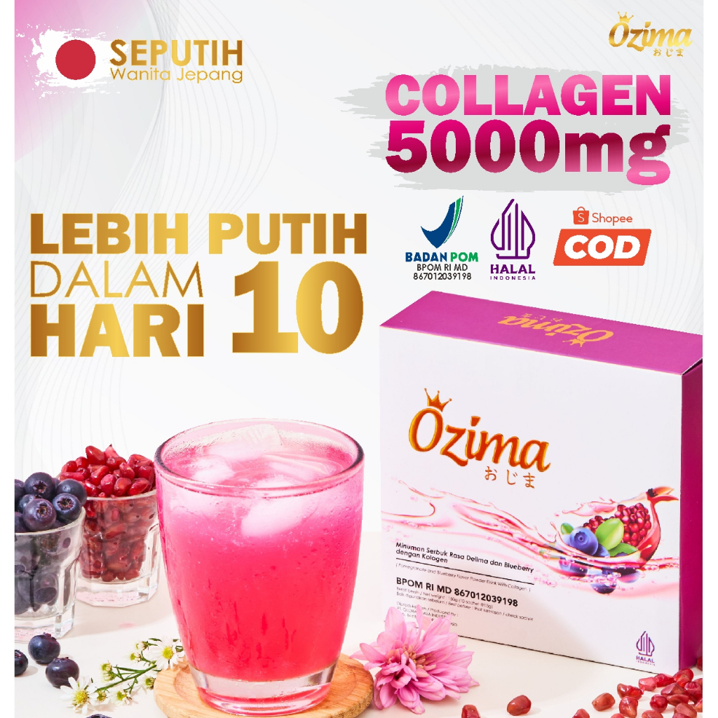 Ozima gluta collagen drink ikan salmon | collagen tripeptide | Kolagen drink | collagen dna salmon