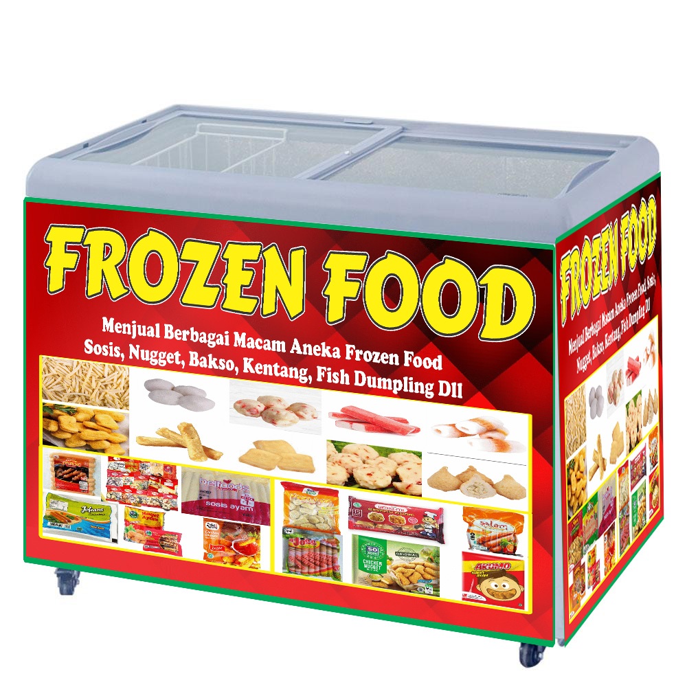Stiker Freezer Frozen Food gratis request nama