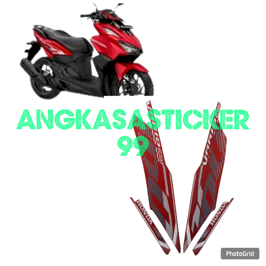 sticker striping motor honda vario 160 2023 merah