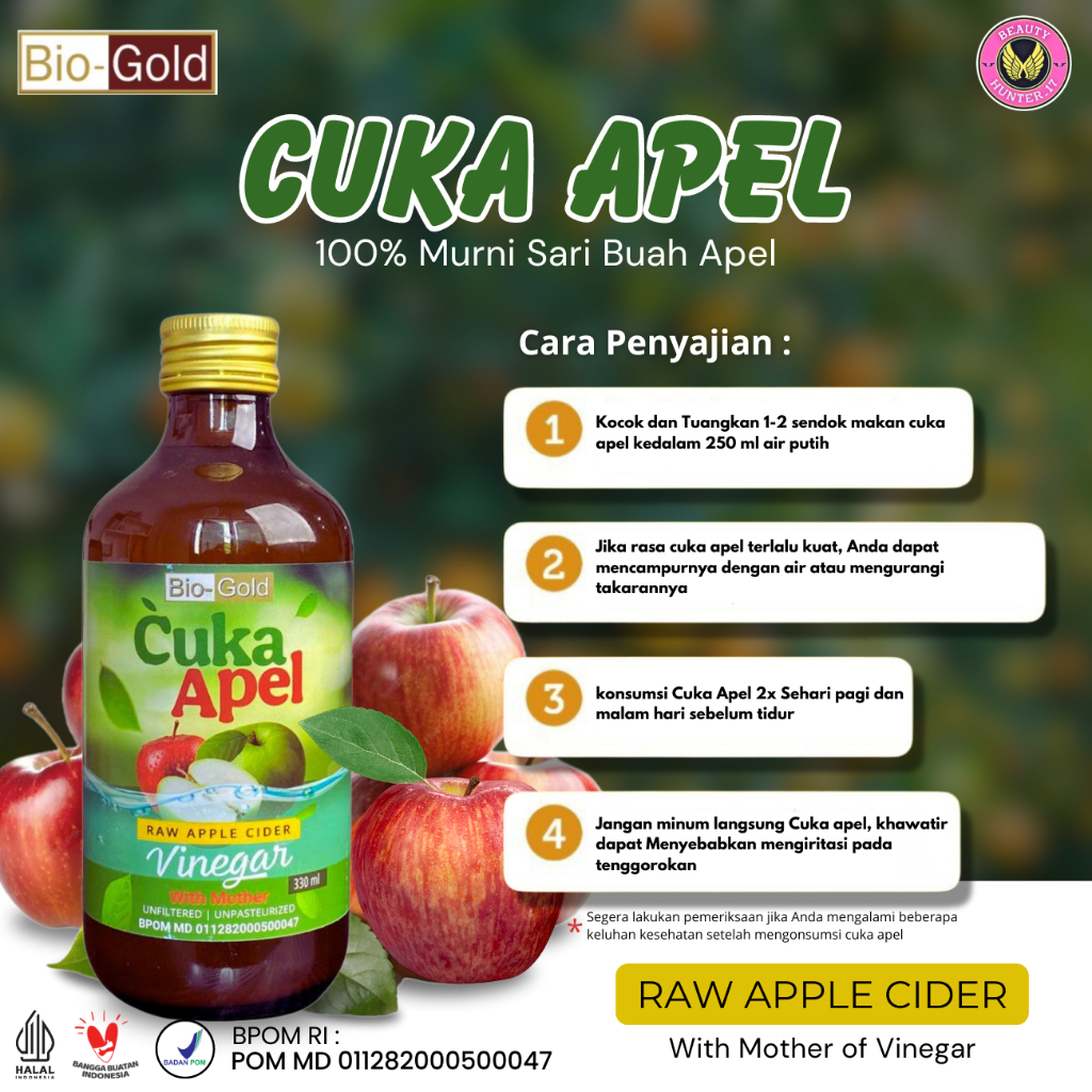 

Cuka Apple Cider Vinegar Organik Original Minuman Kesehatan