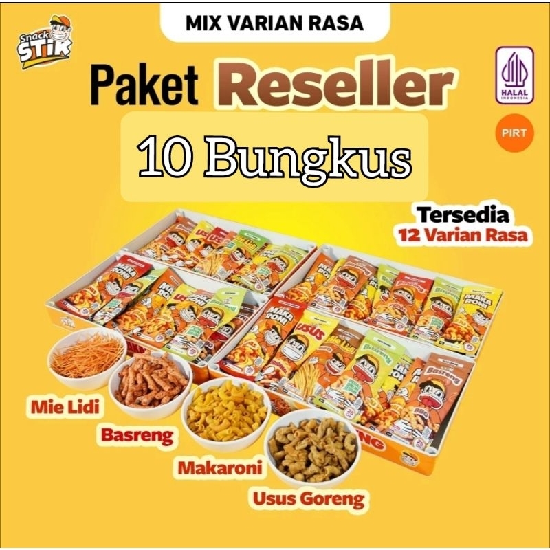 

paket reseller 10 bungkus snack viral