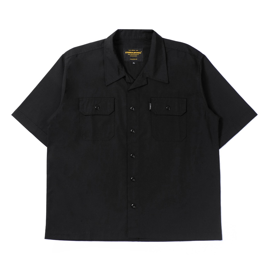 CLEON BLACK RIPSTOP WORKSHIRT - KEMEJA RIPSTOP - KEMEJA KERJA