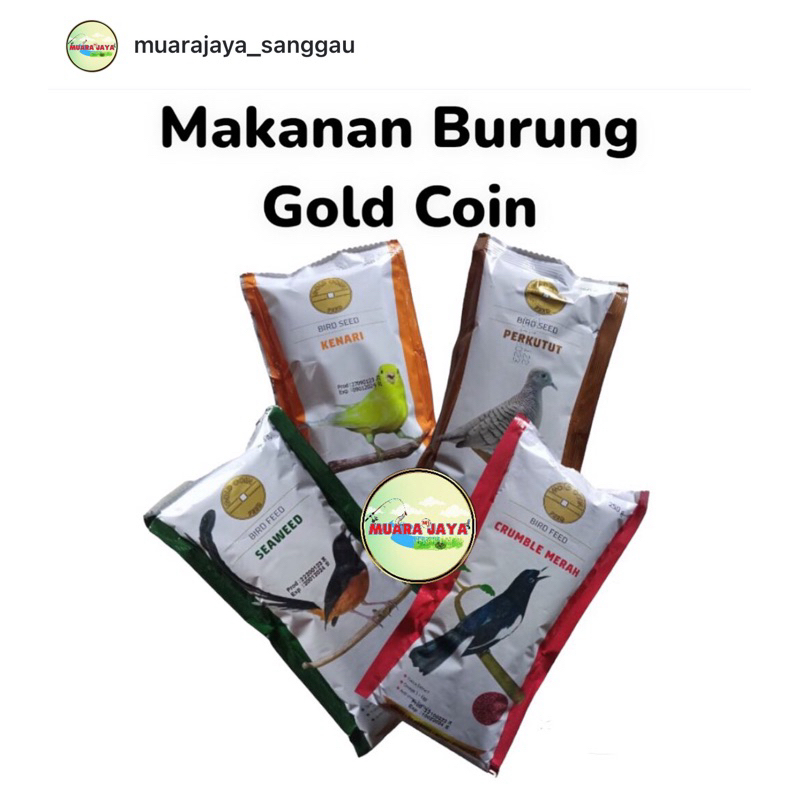 Makanan burung gold coin perkutut gold coin seaweed / gold coin kenari / Pakan burung gold coin
