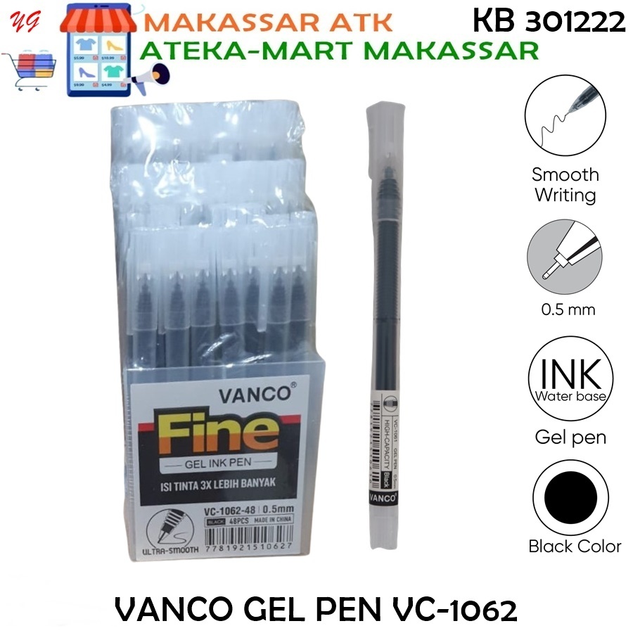 

[1SET/48PCS] VANCO GEL PEN VC-1062 GRATIS DISPLAY