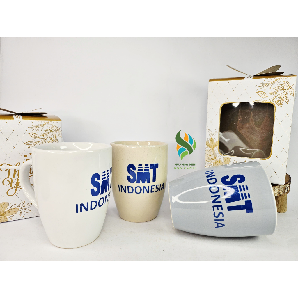 Souvenir Pernikahan Gelas Mug Corel Keramik Warna Mug Minum Cafe Porselen Sablon Kemas Box