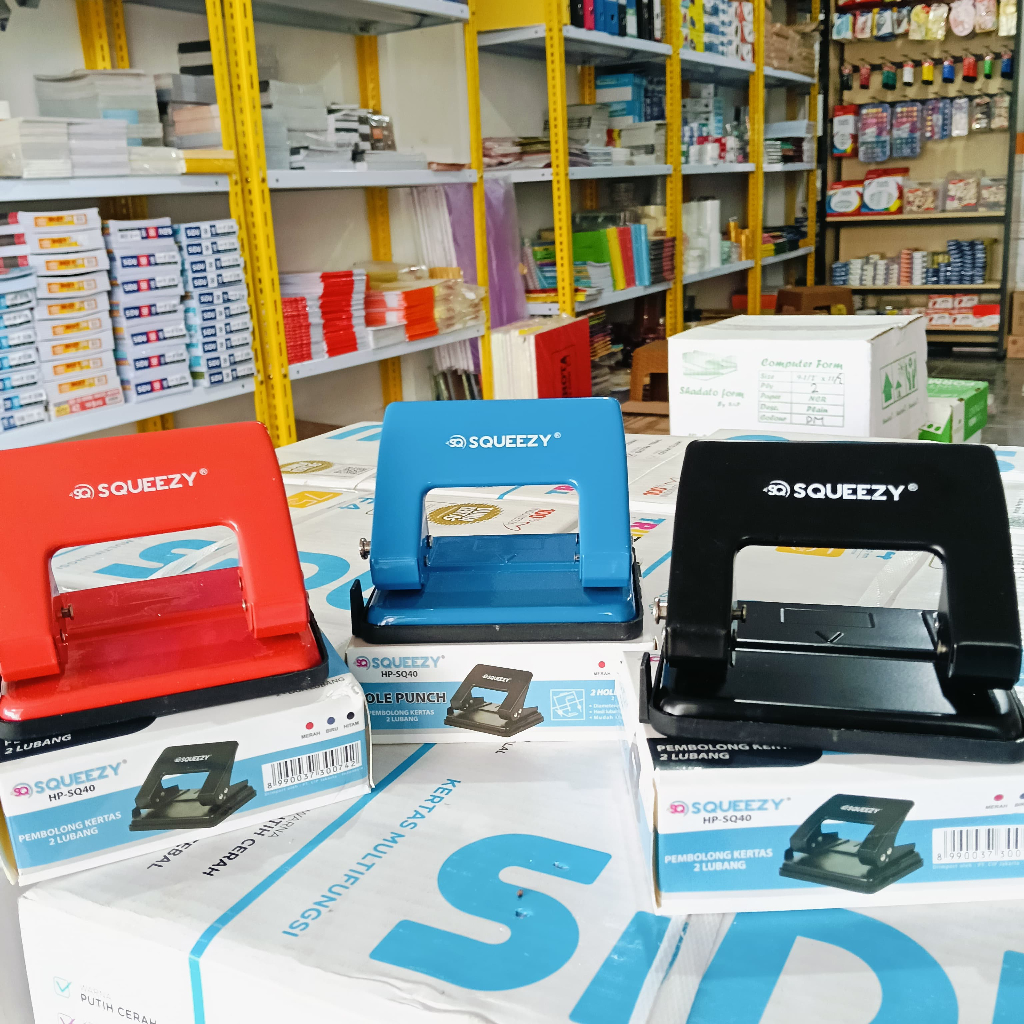 

PEMBOLONG KERTAS 2 LUBANG SQUEEZY HOLE PUNCH NO 40 SEDANG