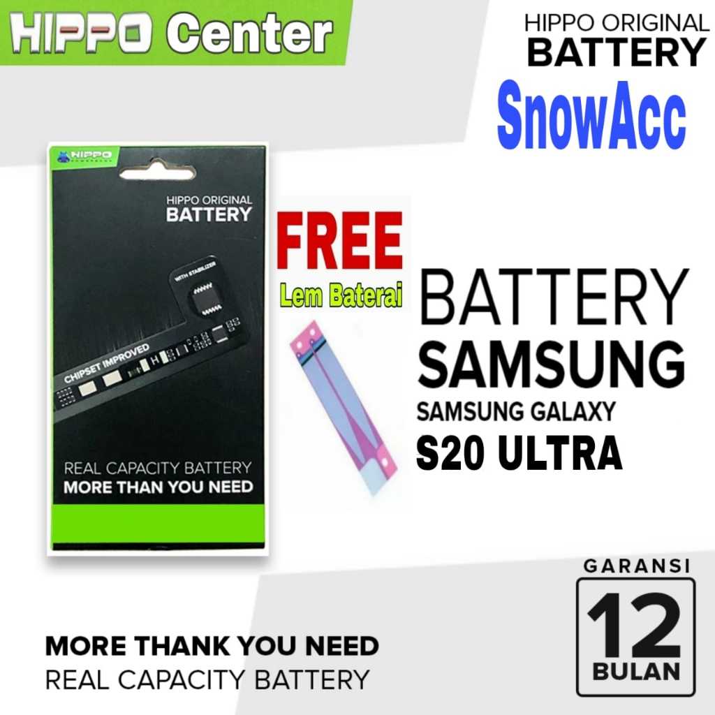 Hippo Baterai Samsung S20 Ultra original baterai hippo Samsung Galaxy S20 Ultra