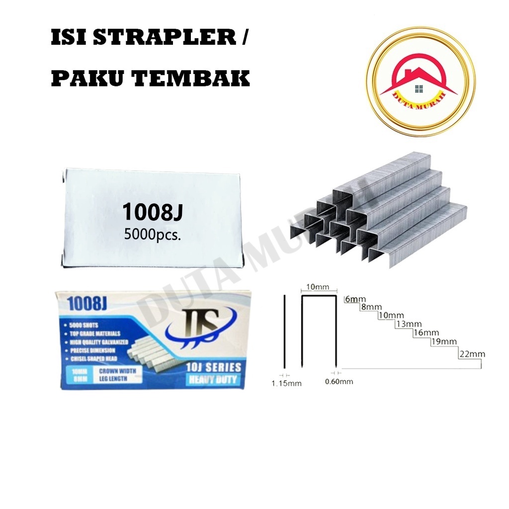 

Beli 1 Gratis 1 Isi Straples Isi Strapler Tembak 18 J Paku Tembak 8mm A43