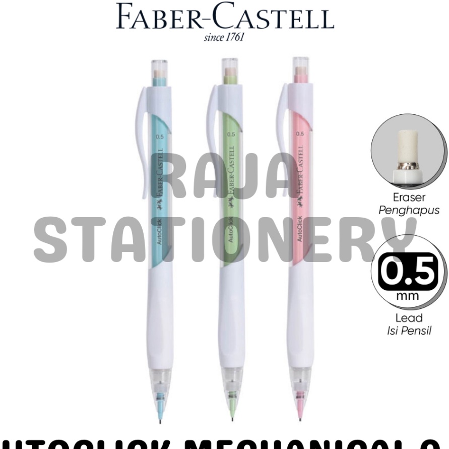 

Faber Castell Mechanical Pencil 5 AutoClick Pensil Mekanik Faber