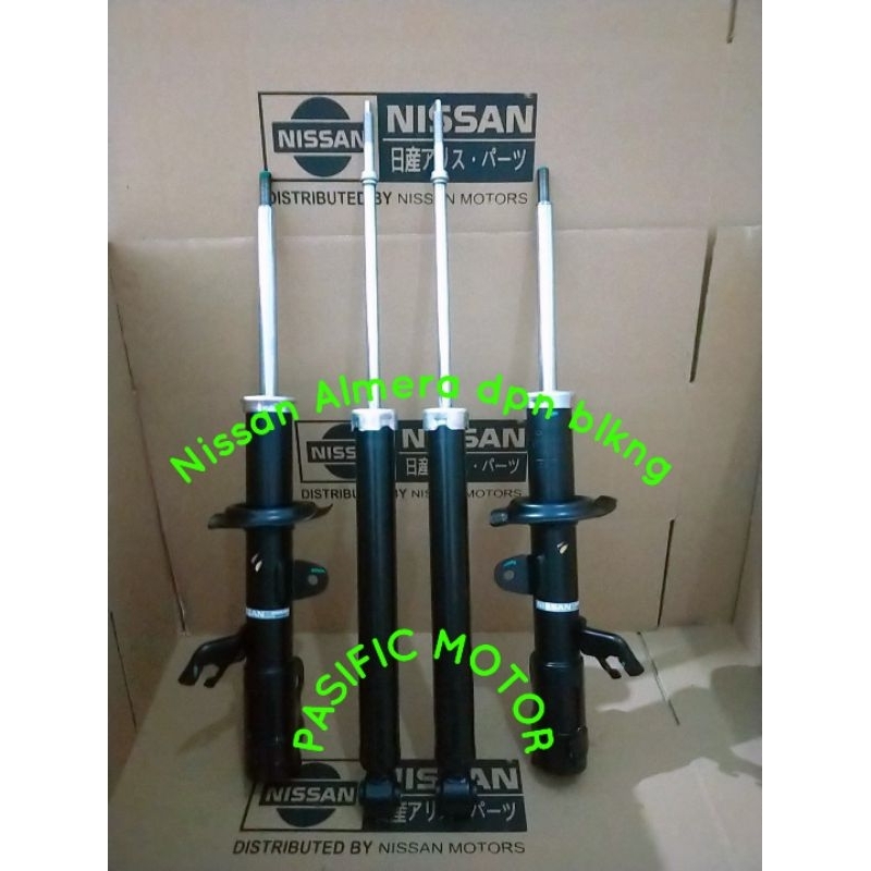 shockbreaker shock absorber Nissan Almera depan belakang