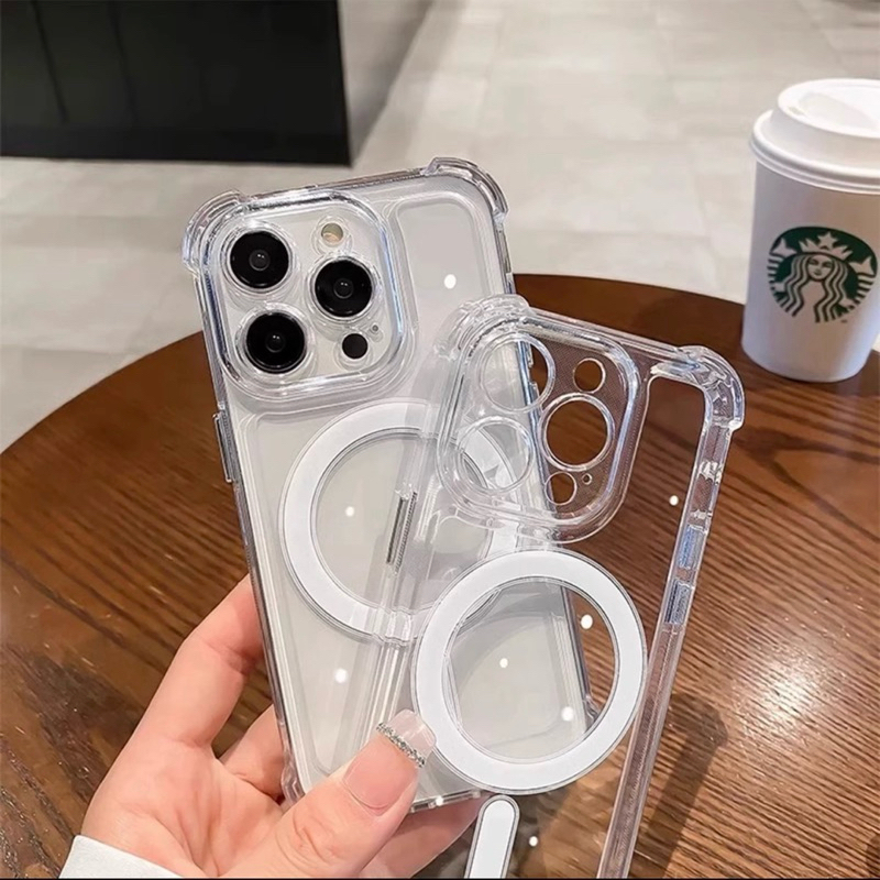 NEW !! Airbag Anticrack Case Magsafe Acrylic Anti Kuning & Anti Shock-proof Pro Camera IPHONE X XR X