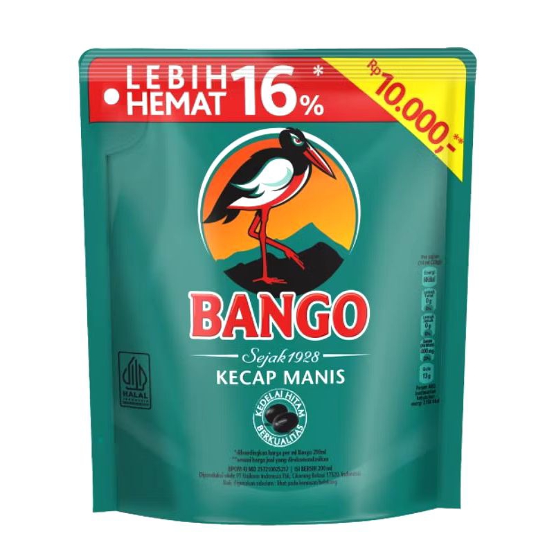 

Bango Kecap Manis Kemasan Refill Pouch Sedang 200ml