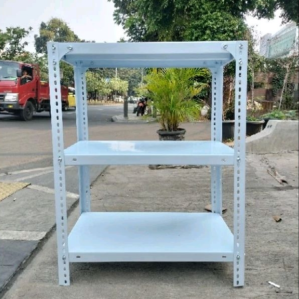 Rak Besi Siku Lubang L.30xP.100xT.100 3 Susun TEBAL