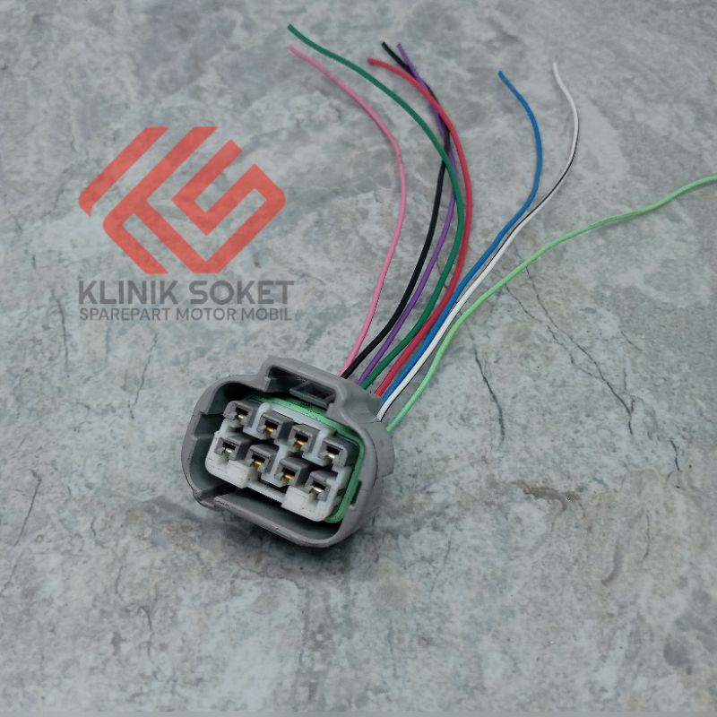 SOCKET SOKET HEADLAMP LAMPU DEPAN PIN 8 LED TOYOTA INNOVA VENTURER FORTUNER VRZ GR SRZ