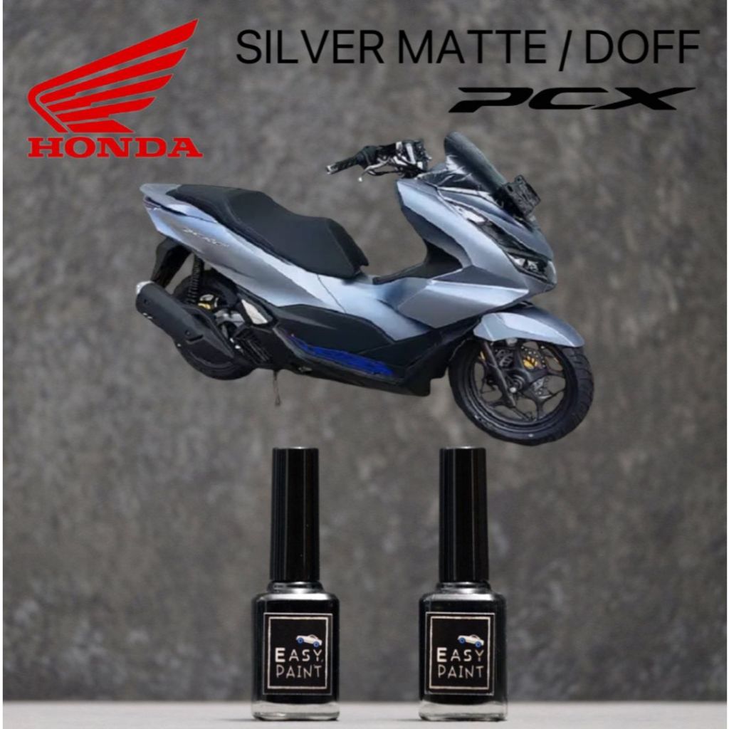 Sap Cat Oles Motor Silver Matte Doff Dof Honda PCX 2024 Silver Mate Doff Kebiruan Abu Muda kebiruan