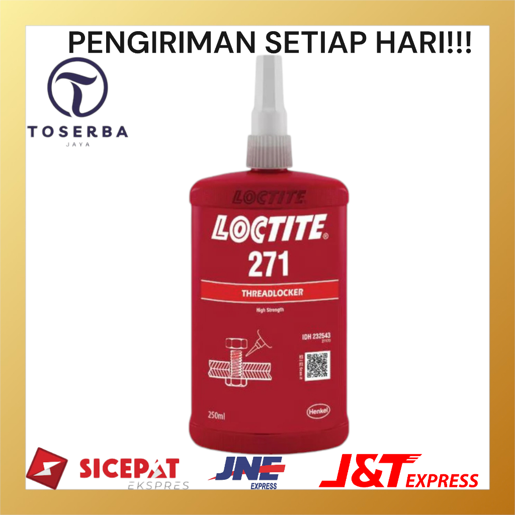 LEM BAUT LOCTITE 271 250ML - LOCTITE 271 250 ML ORIGINAL HENKEL