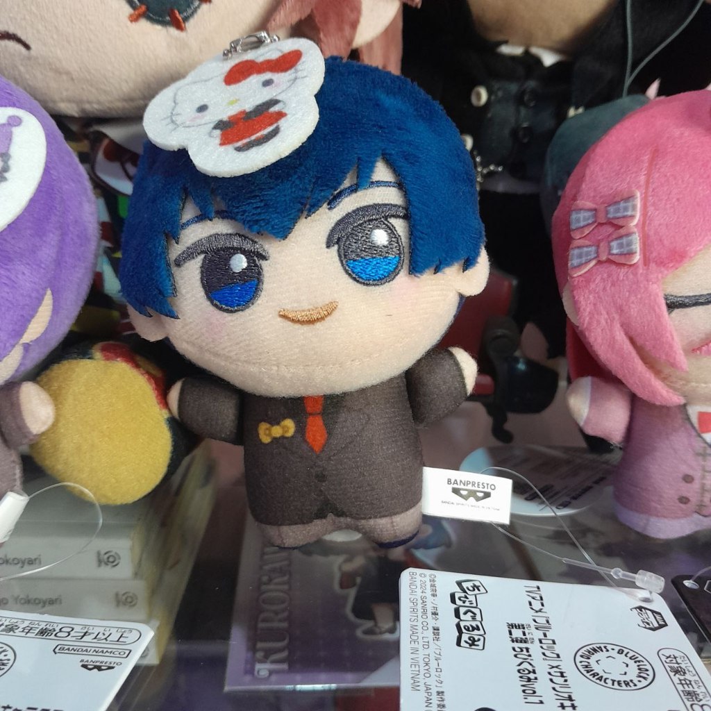 (Ready) Chibigurumi Blue Lock x Sanrio Plush Boneka Isagi Yoichi Nuigurumi Hello Kitty Isagi Yoichi