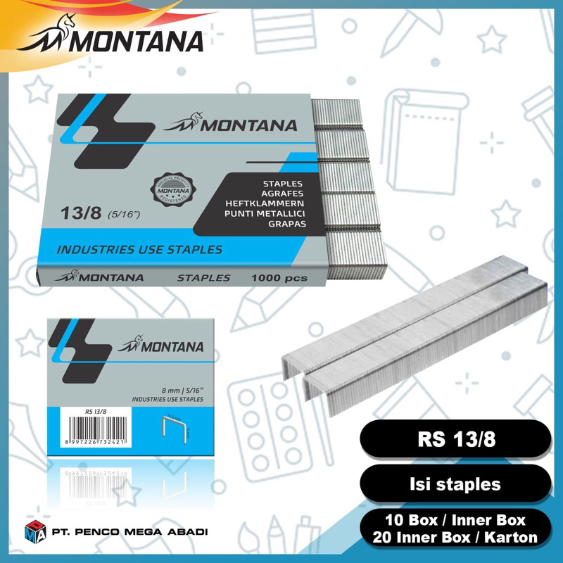 

1box MONTANA isi Staples 13/8 // staples Gun // guntacker // Staples Tembak