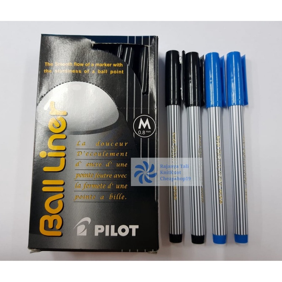 

BONANZA Ballpoint Pilot Ball liner warna HitamBiru PILOT