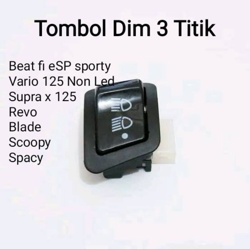 Saklar 3 Titik Tombol On Off Lampu Utama Beat Vario Supra AHO