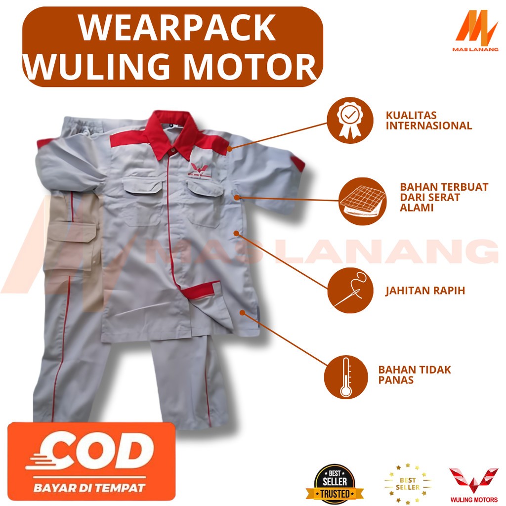 Seragam Mekanik Wuling JUMBO | Seragam Mekanik JUMBO I Seragam Mekanik Wuling Motor | Baju dan Celan