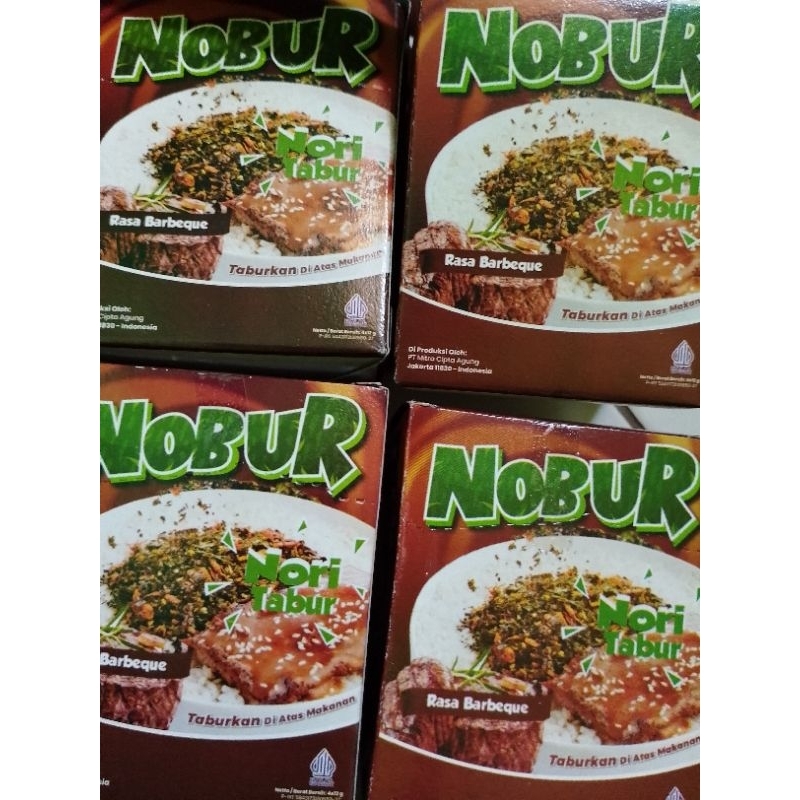 

Nobur Nori Tabur Perbox 4gr x 12pcs | Rumput Laut