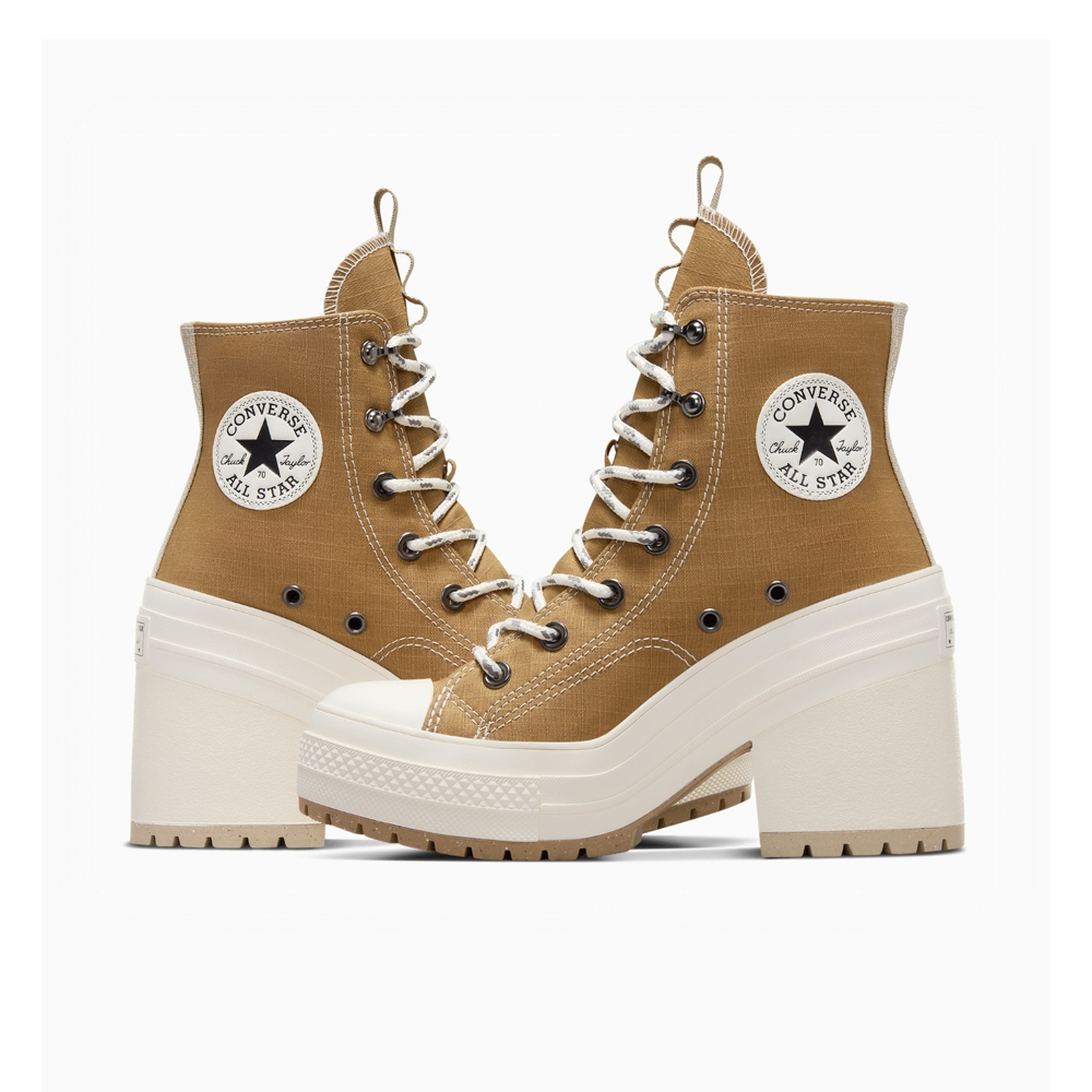 Converse Chuck 70 70s De Luxe Heel Grid Hiking Ripstop Trail Trek Tan