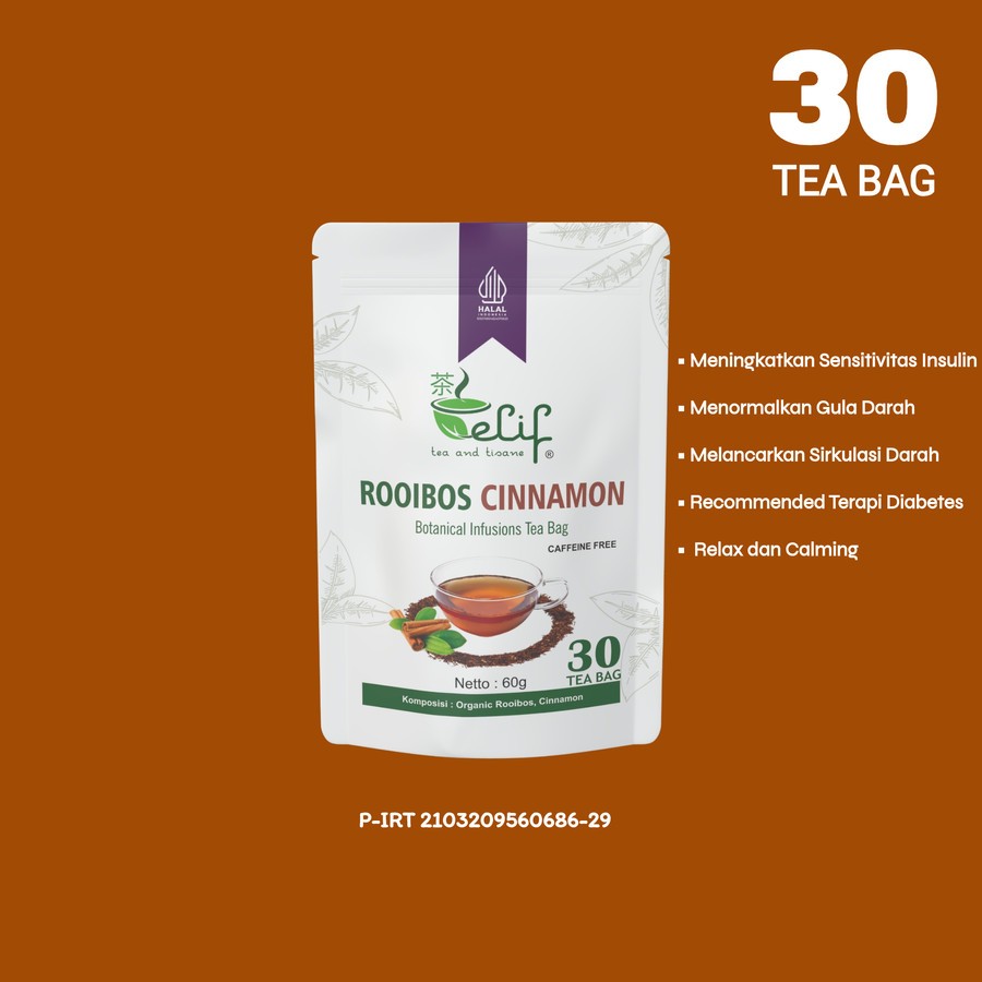 

Rooibos Tea : African Red Tea / Red Tea (30 Tea Bag) - Cinnamon Ginger