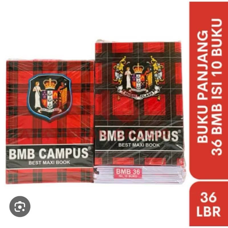 

Buku tulis BMB Campus 36 || Skola Campus 36 1 Pak isi 10 Buku || Buku Bigboss