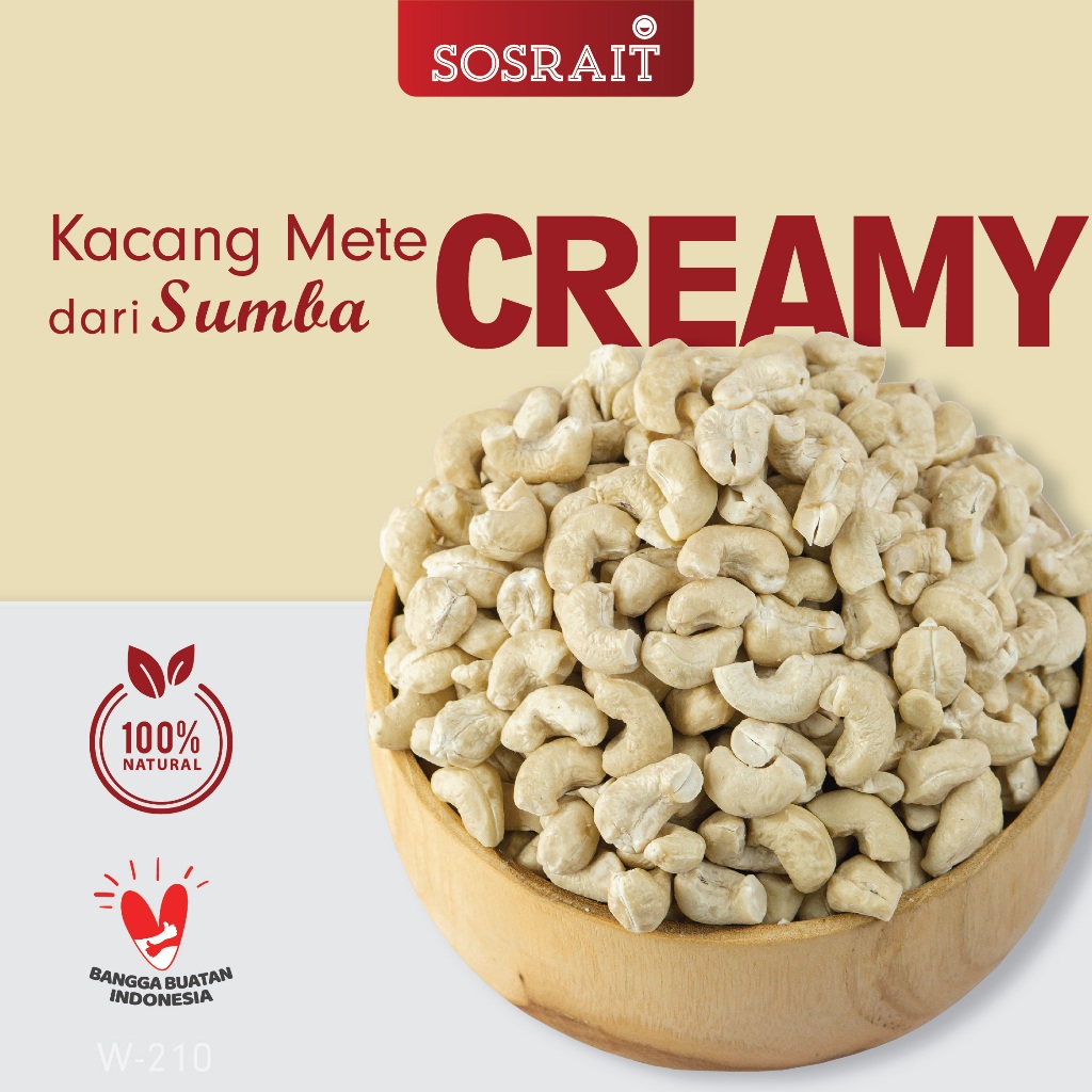 

Sosrait - Kacang Mete Mentah Utuh Patah Ujung (Raw Cashew Butts) Asli Sumba - 3KG