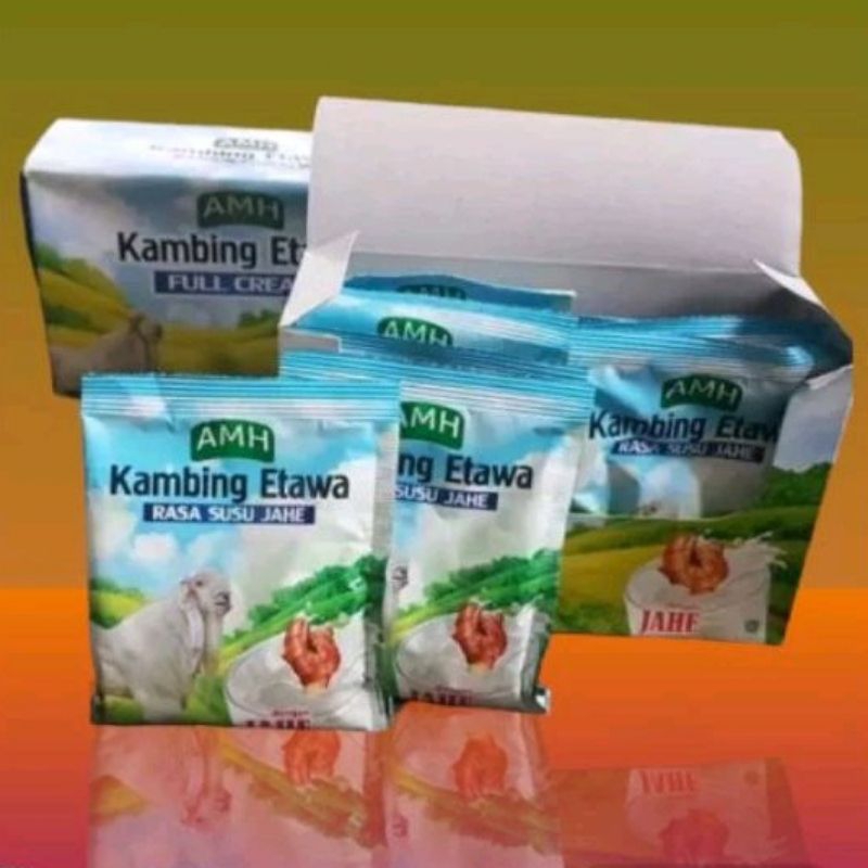 

Susu kambing Etawa AMH rasa jahe 1 kotak isi 10sachet 240gram