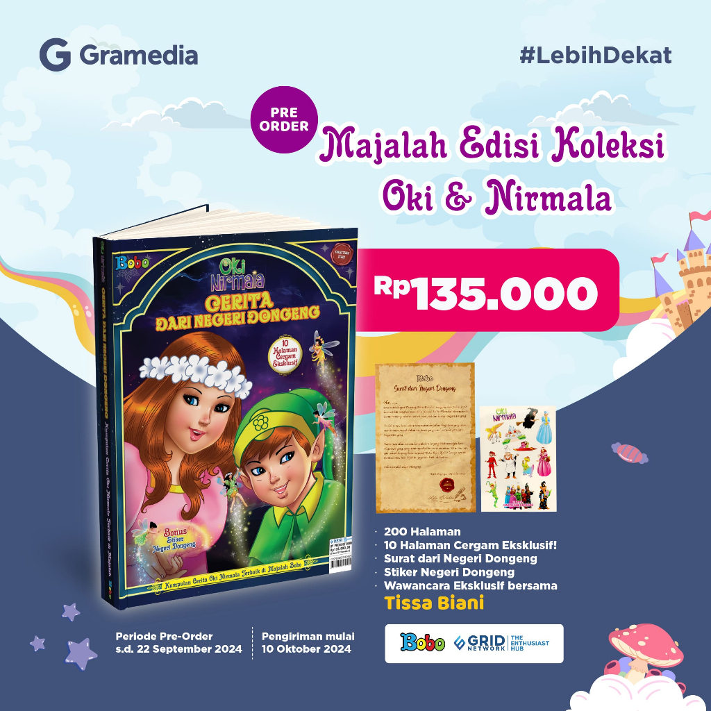 Majalah Bobo Edisi 50 Tahun, Bobo Kolaborasi Mombi, Bobo Cerpen, Bobo Deni Manusia Ikan, Oki Nirmala