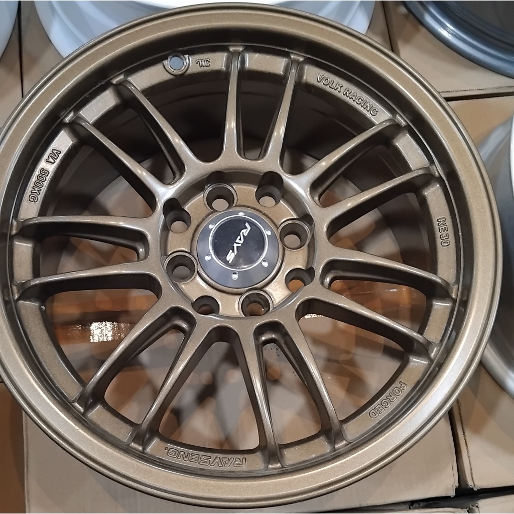 VELG RACING ROSSI INJE WARNA BRONZE RING 15 LEBAR 7.0 LOBANG 8 PCD 100/114.3 ET 38