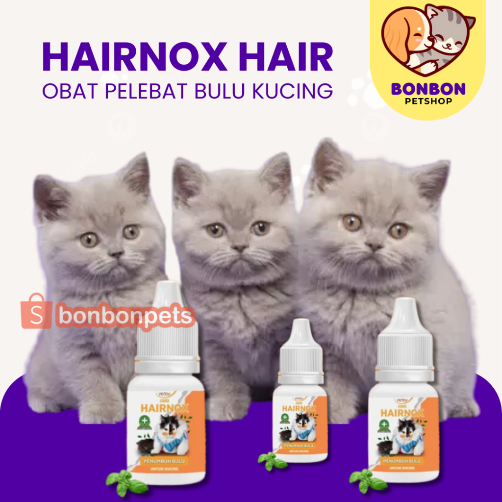 Hairnox Vitamin Obat Pelebat Bulu Kucing Rontok Venox ObatMelebatkan Bulu Mengurangi Bulu Rontok
