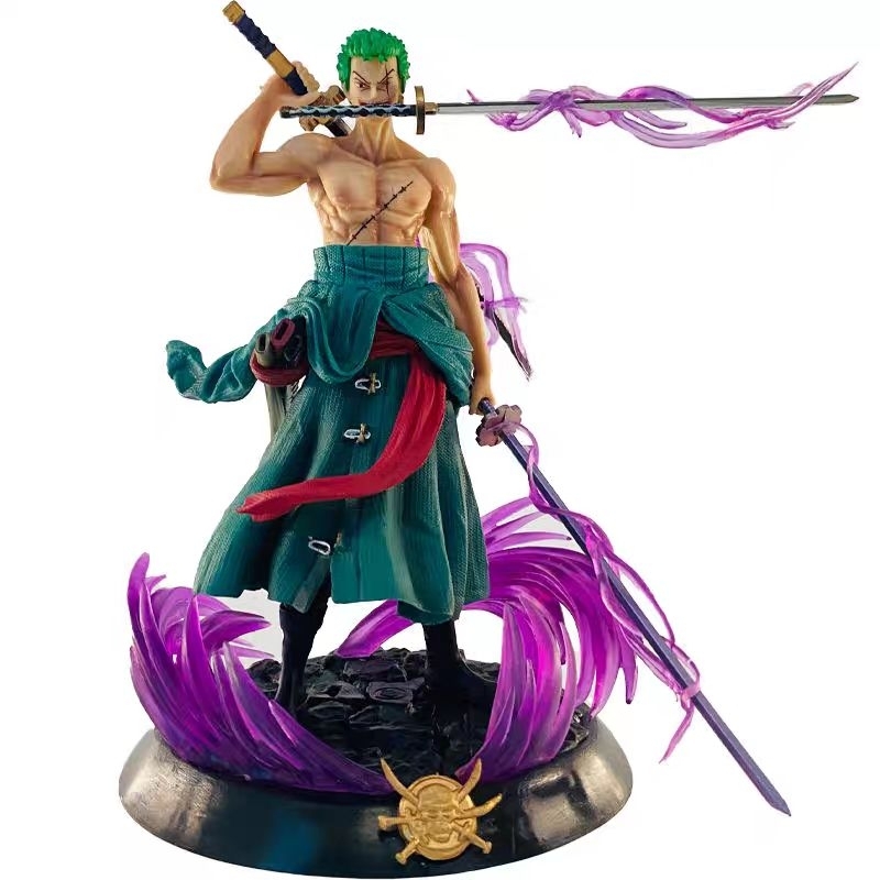 Patung Zoro 20cm Original - One Piece Tiga Captain Super Detail Hadiah Kolektor Hiasan Kamar Anime