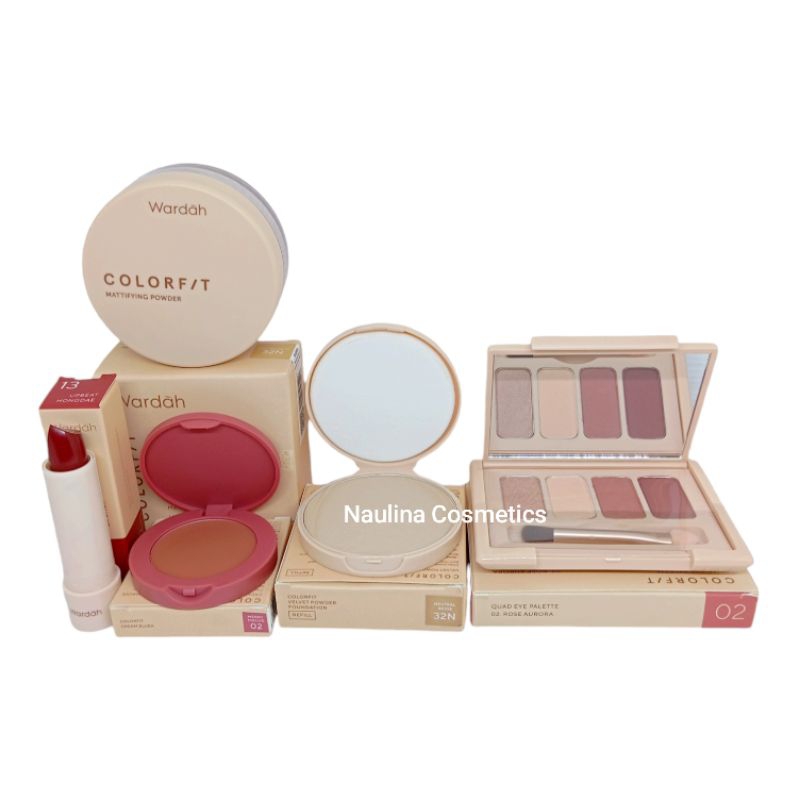 Paket Wardah Colorfit 3Pcs/5Pcs (Bedak Padat Refill, Lipstik, Lip Cream, Tabur, Cushion, Foundation,