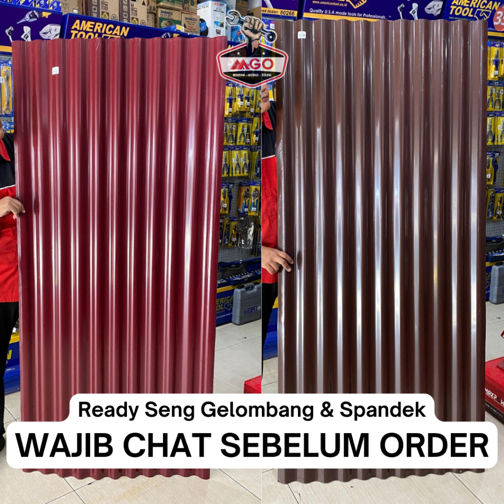 Seng Gelombang Warna / Atap Rumah Seng Warna (Minimal Order 10 Keping)