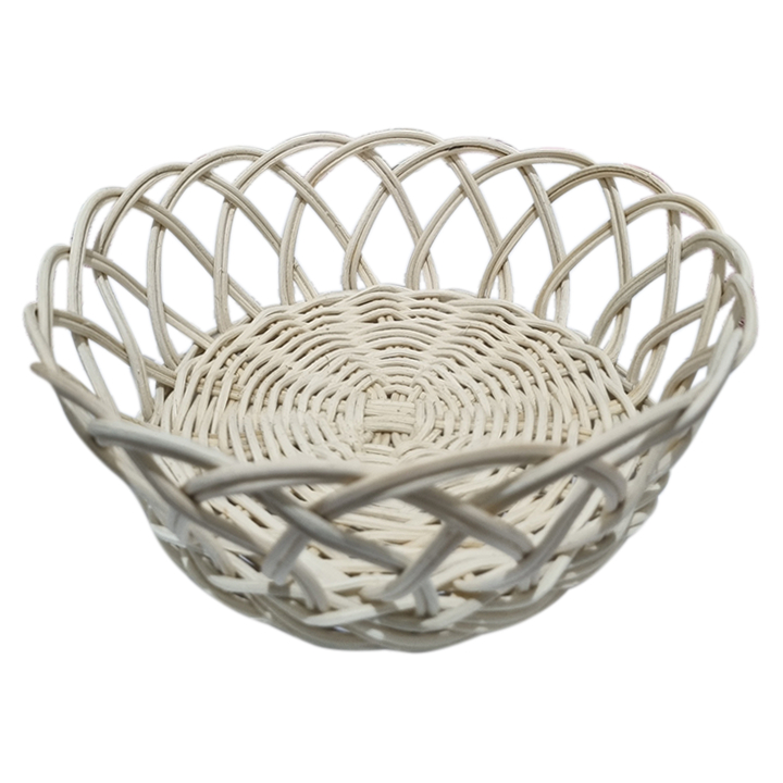 Keranjang Buah Rotan Bulat Polos Besar