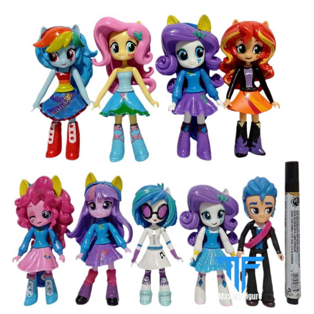 ACTION FIGURE MY LITTLE PONY EQUESTRIA GIRLS SET 6 PCS TOPPER CAKE