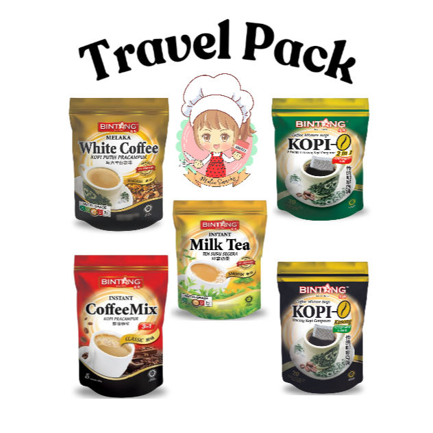 

BINTANG COFFEEMIX REGULAR / KOPI ORIGINAL / KOPI O / TEH TAREK / KOPI PUTIH [travel pack] 20g x 5's