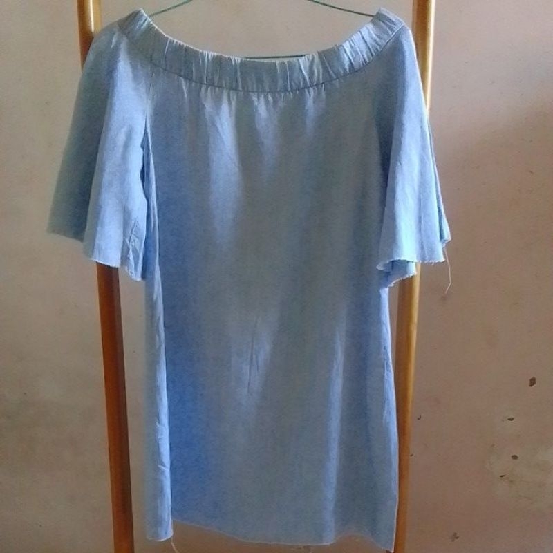 preloved mini dress sabrina denim