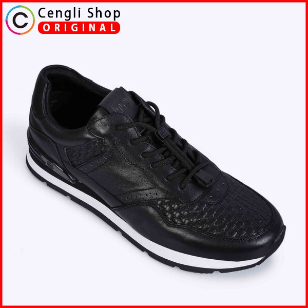 SEPATU SNEAKER EVERBEST PRIA ORIGINAL CASUAL KETS BRANDED HITAM EMA8