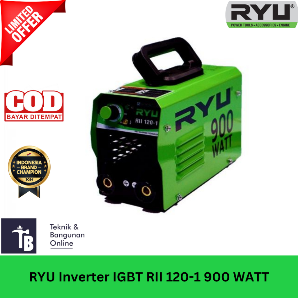 44cipay - Ryu Mesin Las Inverter 900W Trafo Las Listrik RII120-1 Portable