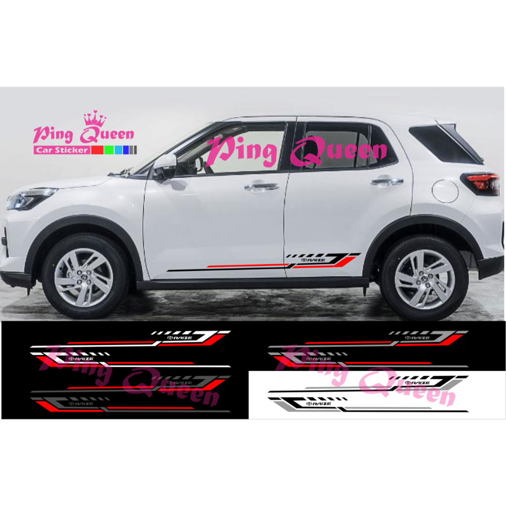 STICKER MOBIL TOYOTA RAIZE STICKER STRIPING VARIASI MOBIL RAIZE