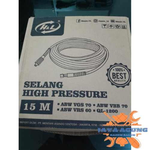 H&L Selang Jet Cleaner QL1200 15M Mesin Steam Cuci Mobil Motor 15 Meter / Selang QL 1200