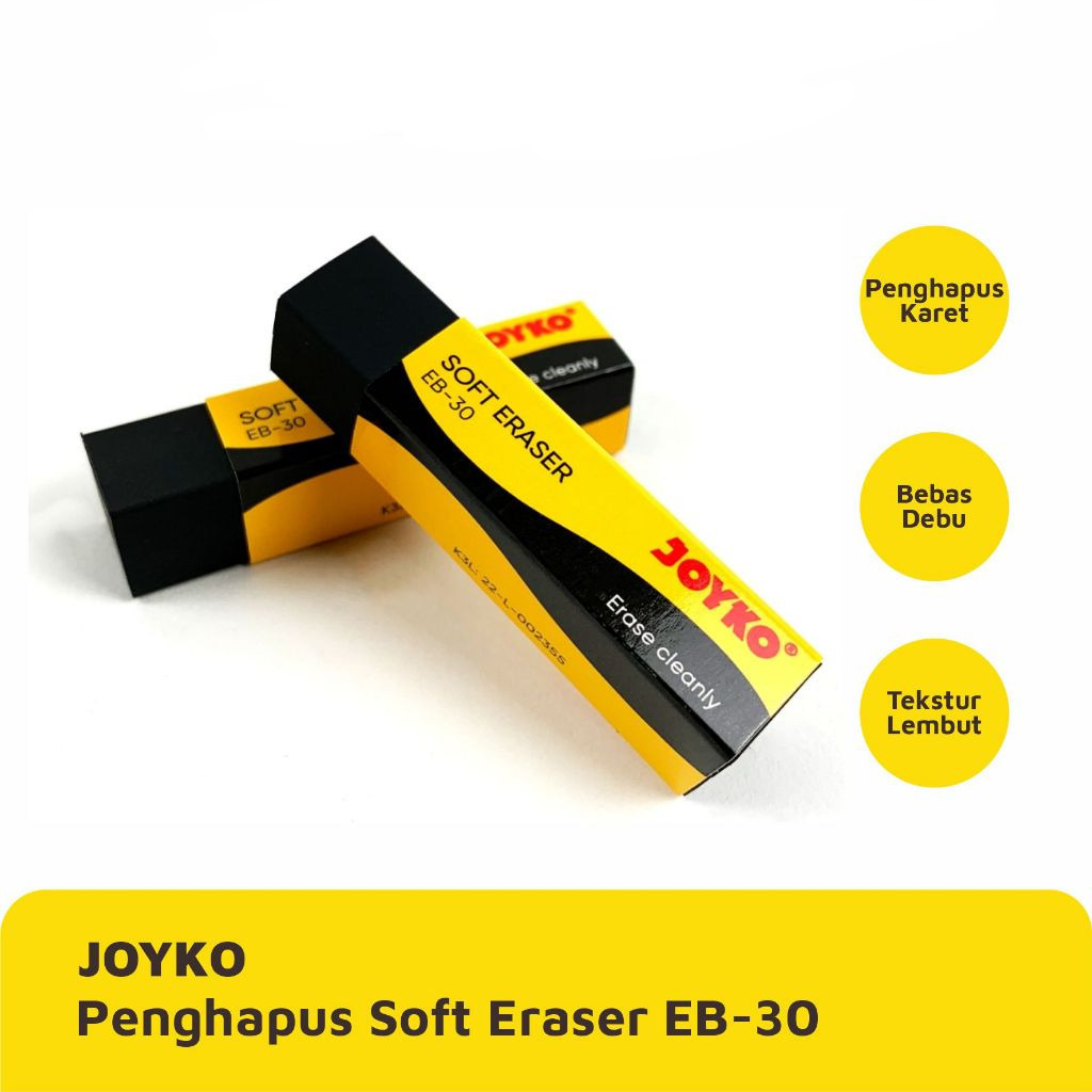 

Penghapus Pensil Joyko EB-30 - Eraser Black (Harga per pcs)