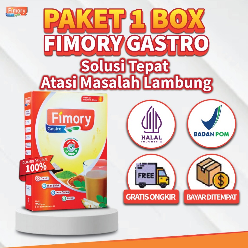 

Fimory Gatro - Ampuh Atasi Gerd - Terbuat Dari Umbi Garut Ikan Sidat Ikan Gabus Dan Daun Kelor