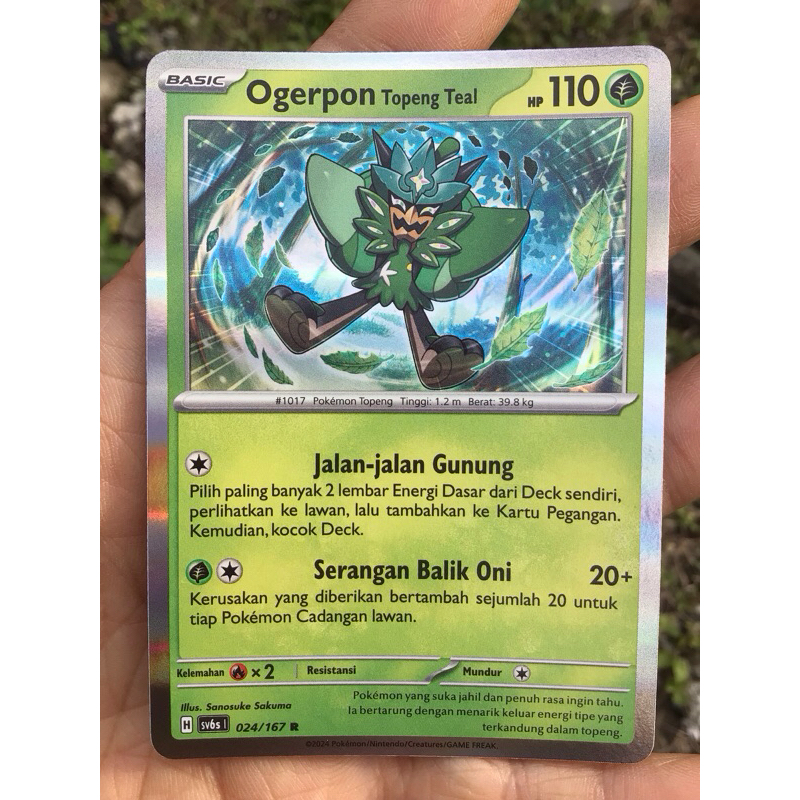 KARTU POKEMON OGERPON TOPENG TEAL HOLO